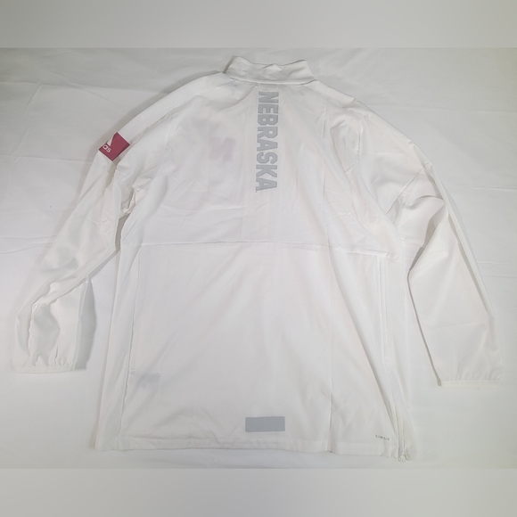 Adidas Nebraska Cornhuskers Mens XL Jacket Red White Football GameMode New - Picture 2 of 10